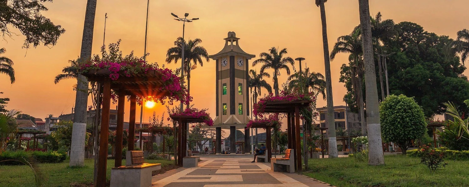 Puerto Maldonado, a vibrant city surrounded by the dense Peruvian Amazon.