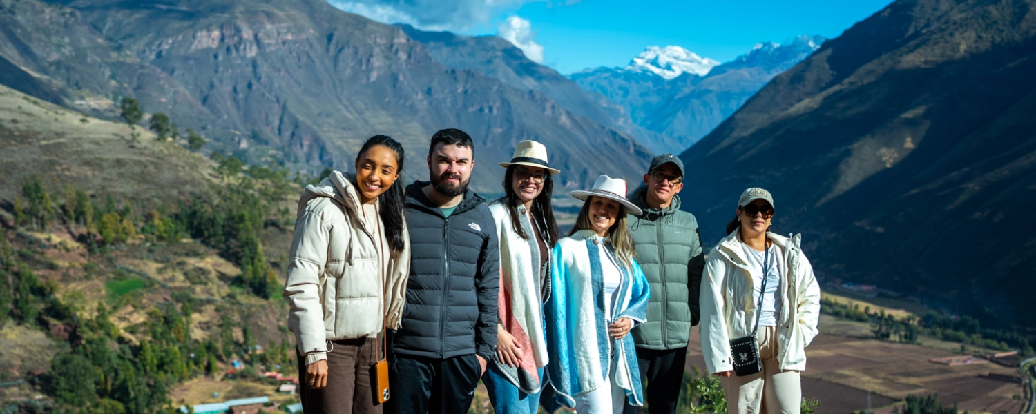 Traveller in the Sacred Valley of the incas