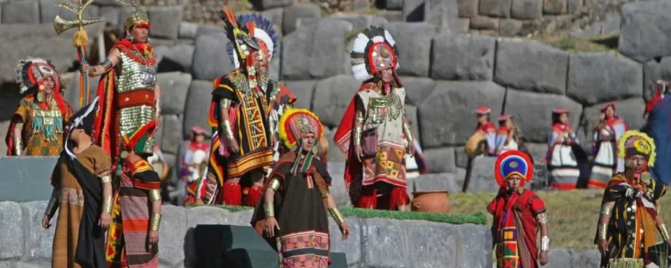 At Inti Raymi, behold the majestic Inca emperor. The Inca leading the Inti Raymi.