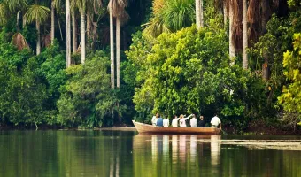 Panoramic views of Lake Apu Victor in the heart of the Amazon