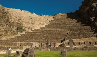 Ollantaytambo's impressive ancient Inca fortress.