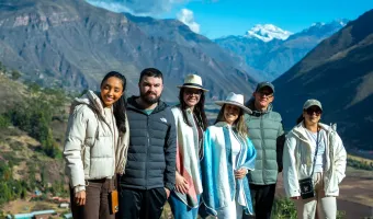 Traveller in the Sacred Valley of the incas