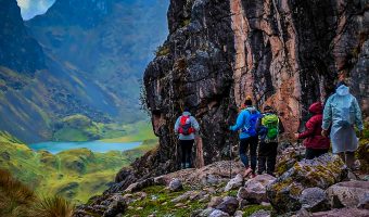 Glacial lakes and stunning mountain peaks on the Lares Valley Trek with Peru Grand Travel