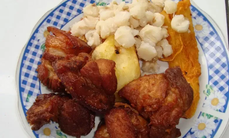 Chicharron of alpaca