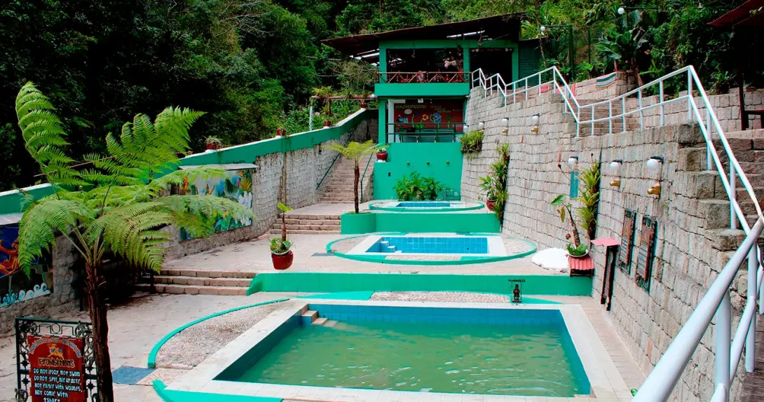 Hot springs in the town of Aguas Calientes in Machu Picchu